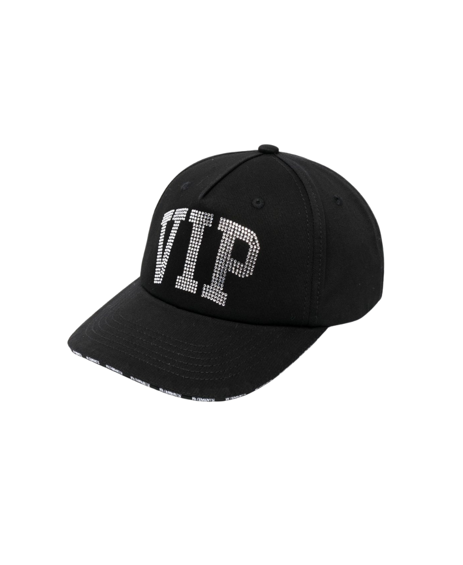 VETEMENTS VIP CRYSTAL CAP BLACK