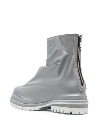 424 PLEATED MARATHON BOOTS SILVER