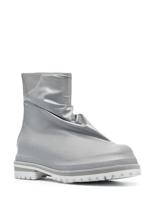 424 PLEATED MARATHON BOOTS SILVER