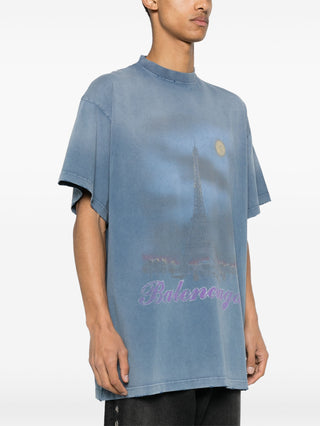 Paris Moon cotton T-shirt