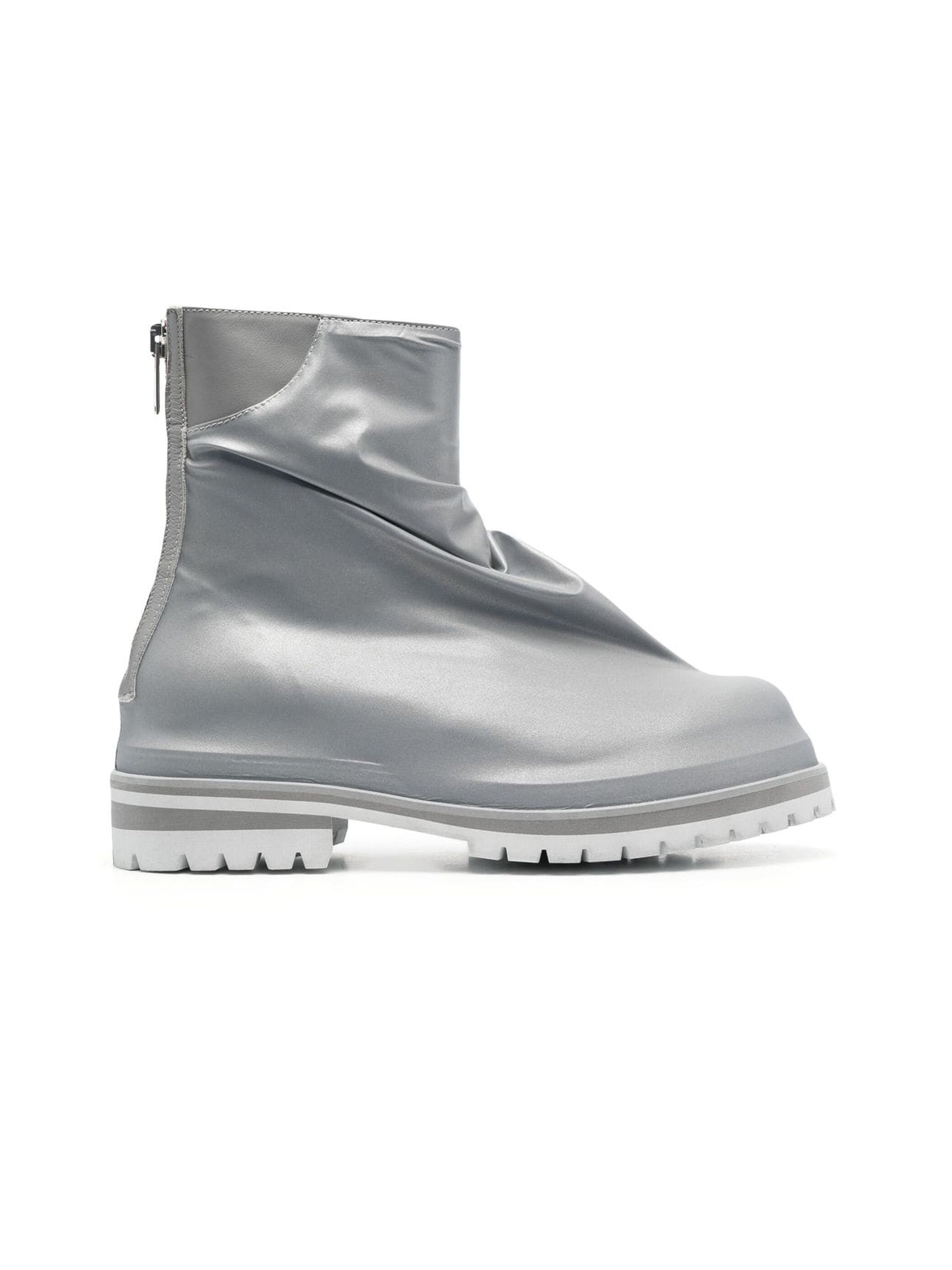 424 PLEATED MARATHON BOOTS SILVER
