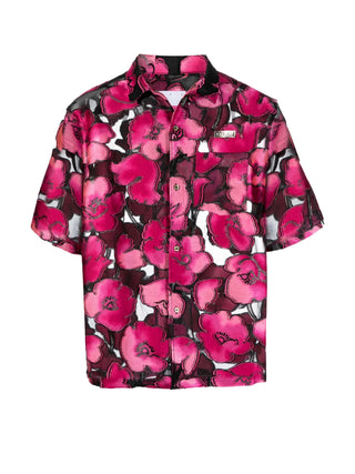 4SDESIGNS - WIDE CAMP SHIRT PINK FLORAL