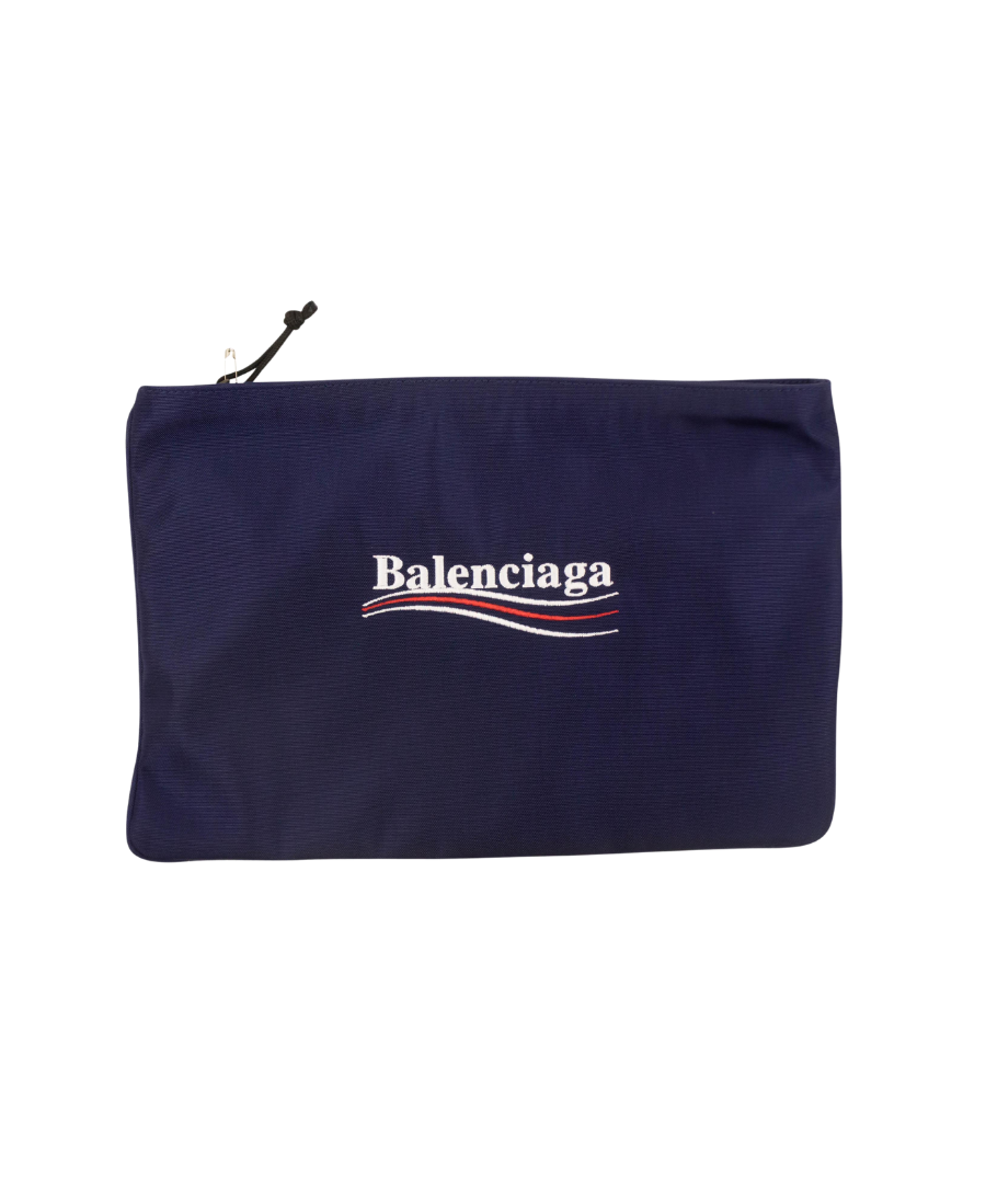 Balenciaga Nylon Explorer Pouch - Pacific Blue