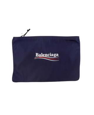 Balenciaga Nylon Explorer Pouch - Pacific Blue