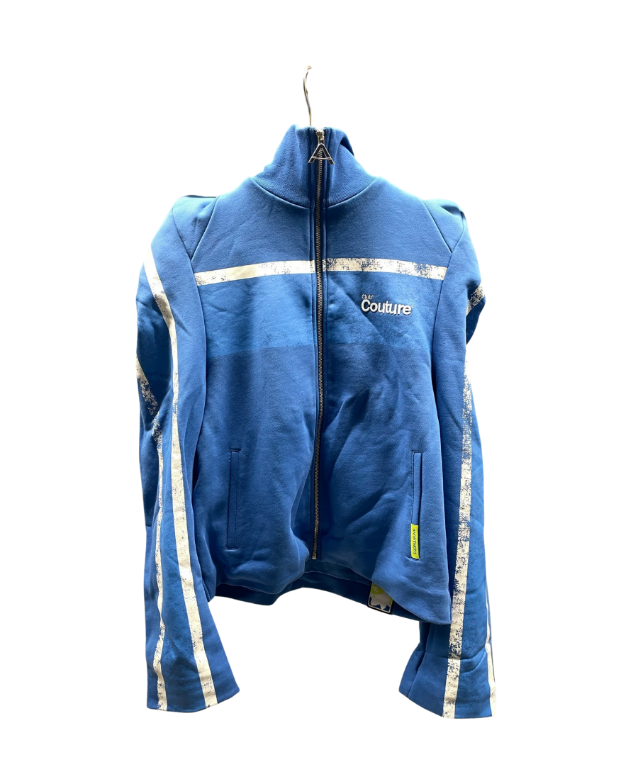 ANONYMOUS STRIPED UNIFROM TRACK JACKET BLUE