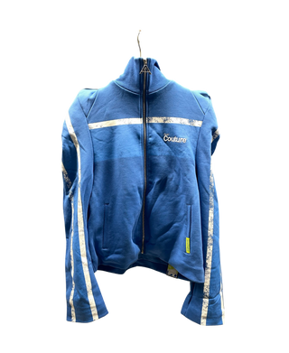 ANONYMOUS STRIPED UNIFROM TRACK JACKET BLUE