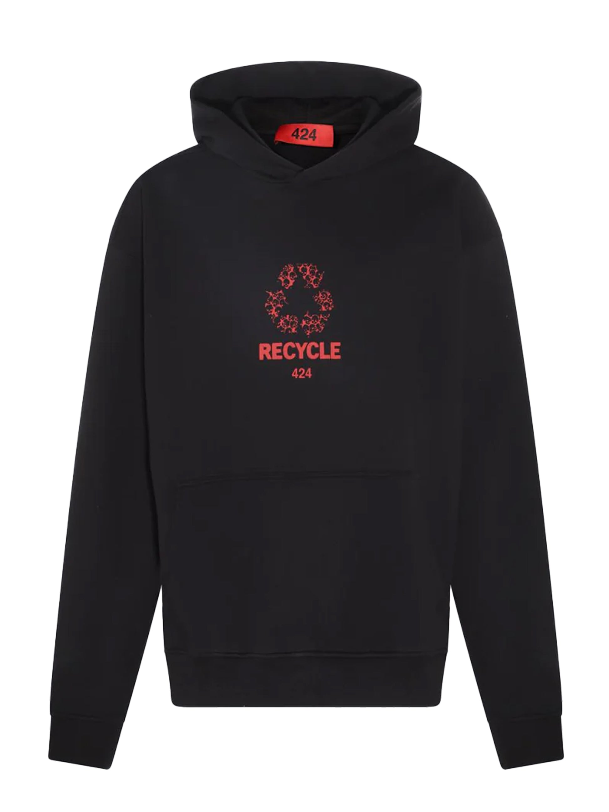 424 FELPA STAMPATA/ HOODIE OVERSIZE